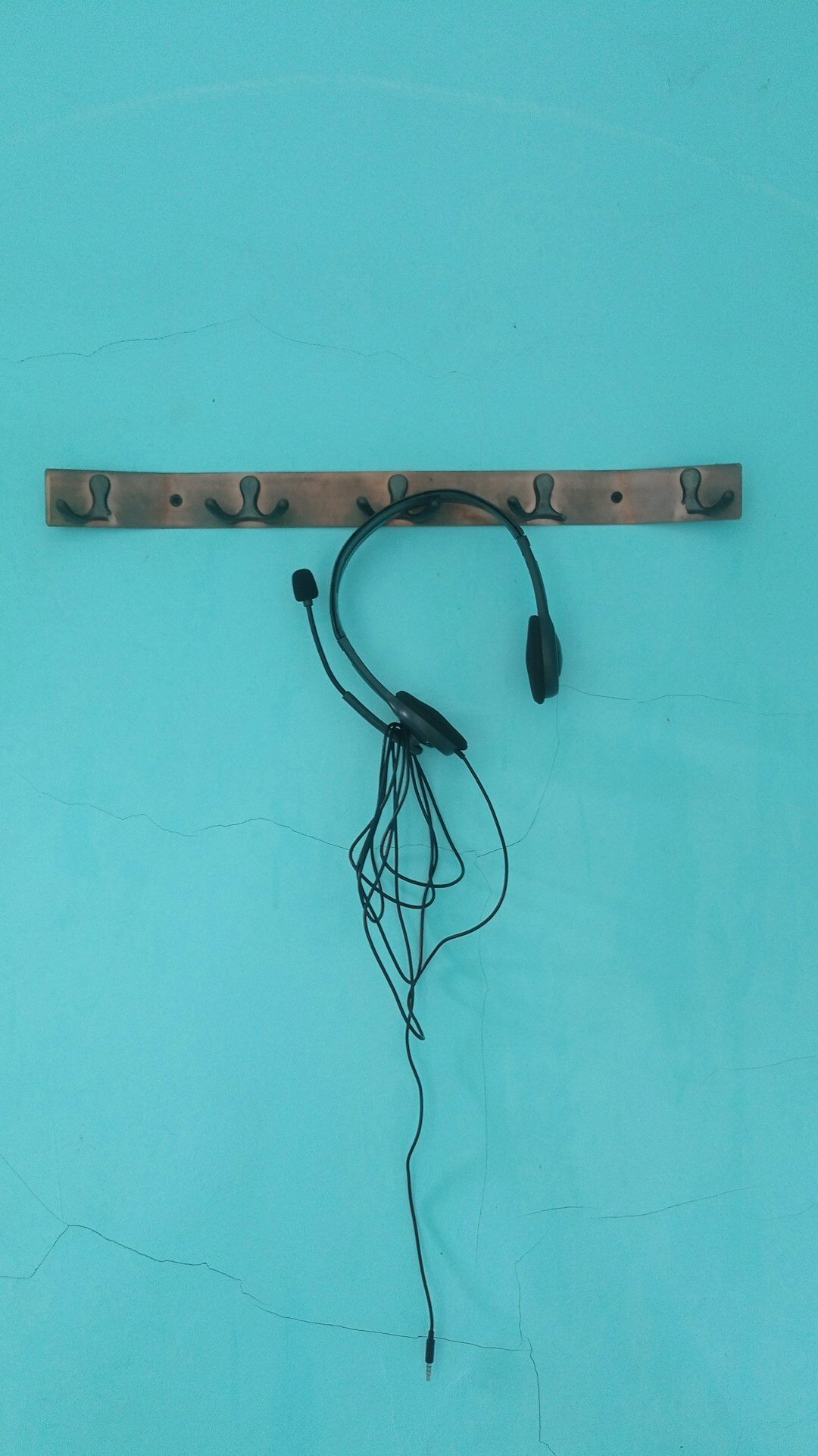 Headset and talkback microphone used by a television director